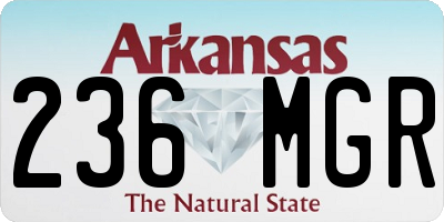 AR license plate 236MGR
