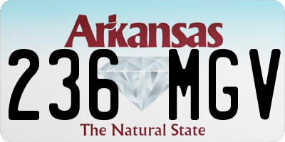 AR license plate 236MGV