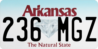 AR license plate 236MGZ