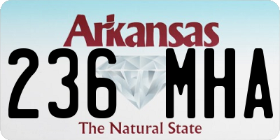 AR license plate 236MHA