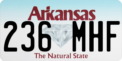 AR license plate 236MHF