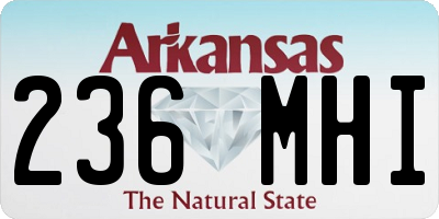 AR license plate 236MHI