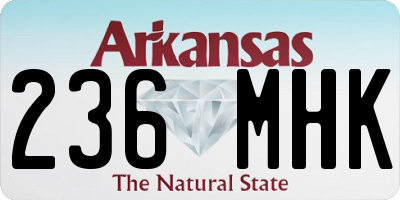 AR license plate 236MHK
