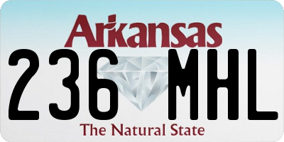 AR license plate 236MHL