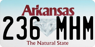 AR license plate 236MHM
