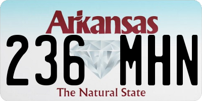 AR license plate 236MHN