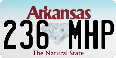 AR license plate 236MHP