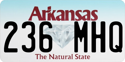 AR license plate 236MHQ