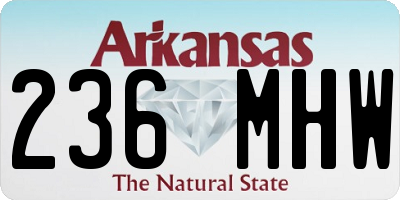 AR license plate 236MHW