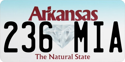 AR license plate 236MIA