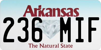 AR license plate 236MIF