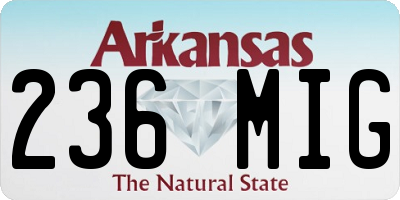 AR license plate 236MIG