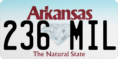 AR license plate 236MIL