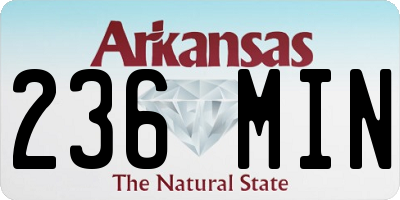 AR license plate 236MIN