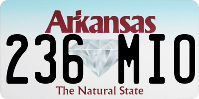 AR license plate 236MIO