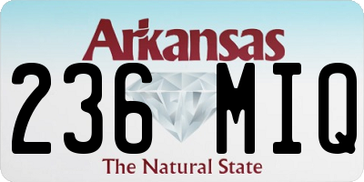 AR license plate 236MIQ