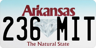 AR license plate 236MIT