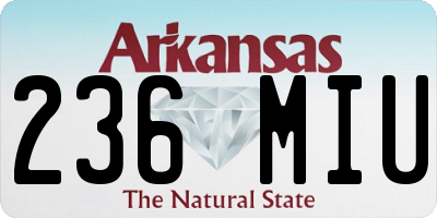 AR license plate 236MIU