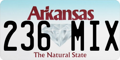 AR license plate 236MIX
