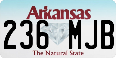 AR license plate 236MJB
