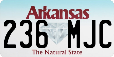 AR license plate 236MJC