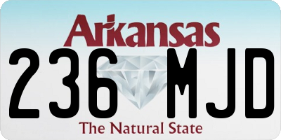 AR license plate 236MJD