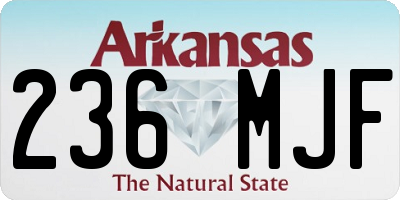 AR license plate 236MJF