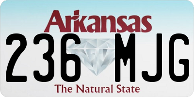 AR license plate 236MJG