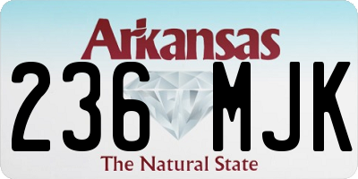 AR license plate 236MJK