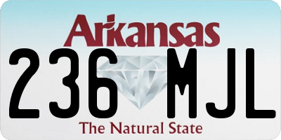 AR license plate 236MJL