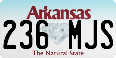 AR license plate 236MJS