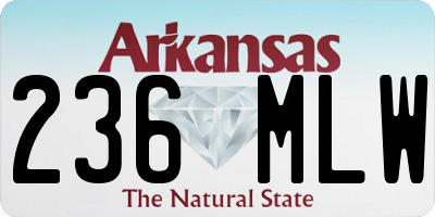 AR license plate 236MLW