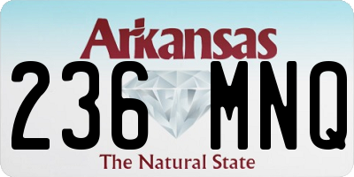 AR license plate 236MNQ