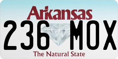 AR license plate 236MOX