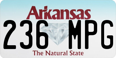 AR license plate 236MPG
