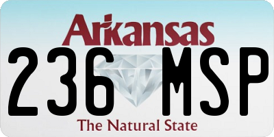 AR license plate 236MSP
