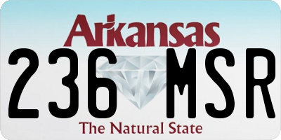 AR license plate 236MSR