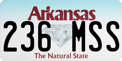 AR license plate 236MSS