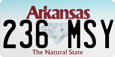 AR license plate 236MSY