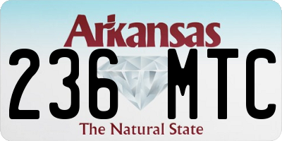 AR license plate 236MTC
