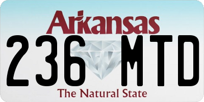 AR license plate 236MTD