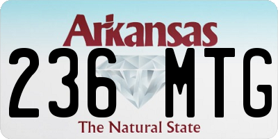 AR license plate 236MTG