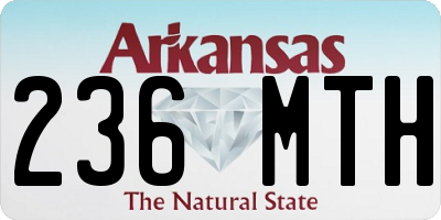 AR license plate 236MTH