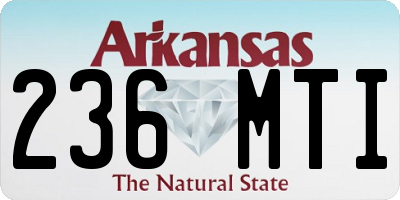 AR license plate 236MTI