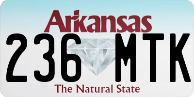 AR license plate 236MTK