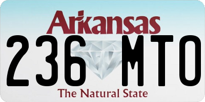 AR license plate 236MTO