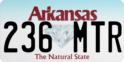 AR license plate 236MTR