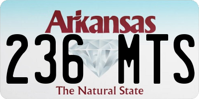 AR license plate 236MTS