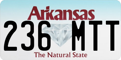 AR license plate 236MTT