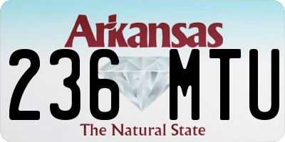 AR license plate 236MTU